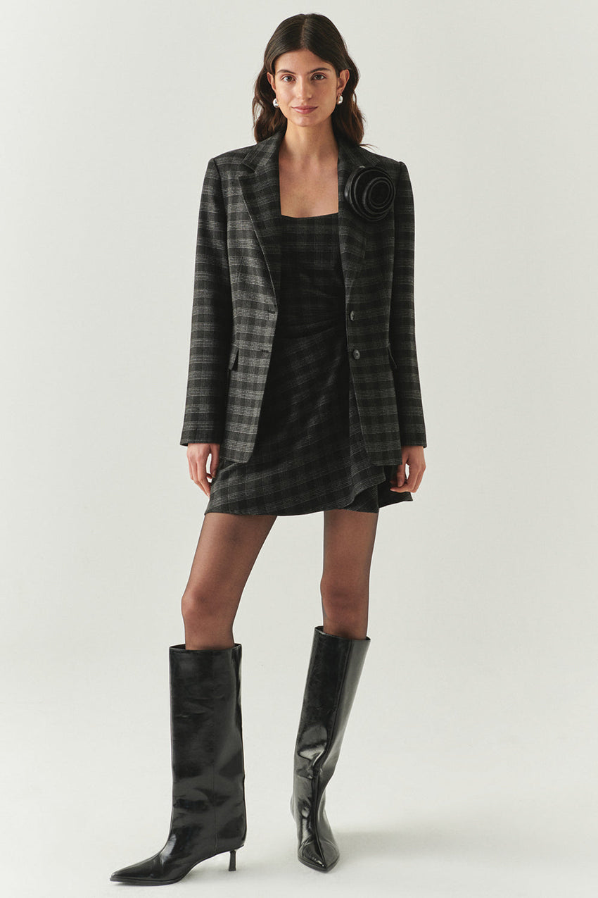 Jada Anthracite Sleeveless Mini Dress