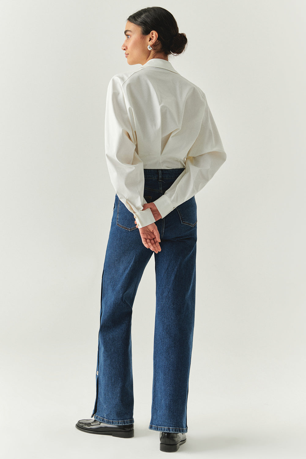 Aubrielle Dark Denim Jeans with Pockets