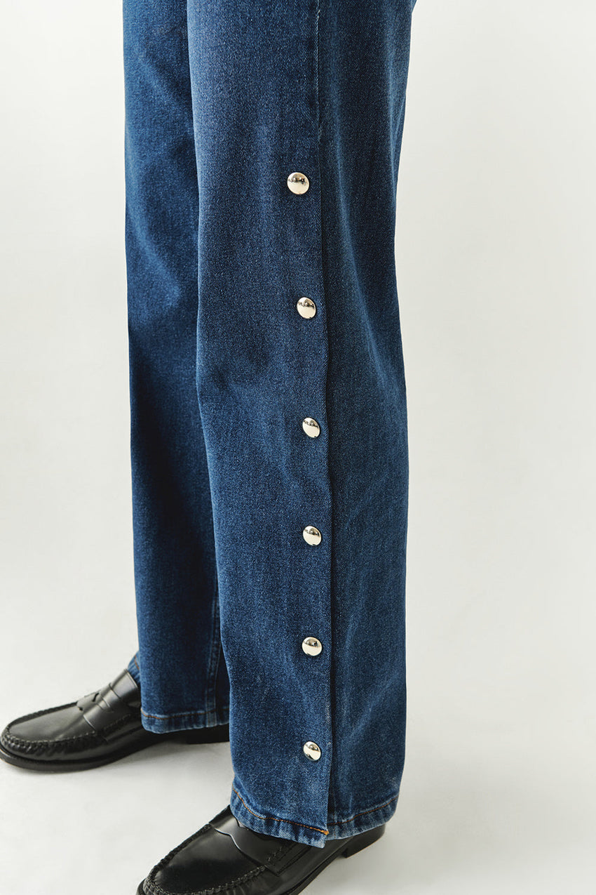 Aubrielle Dark Denim Jeans with Pockets