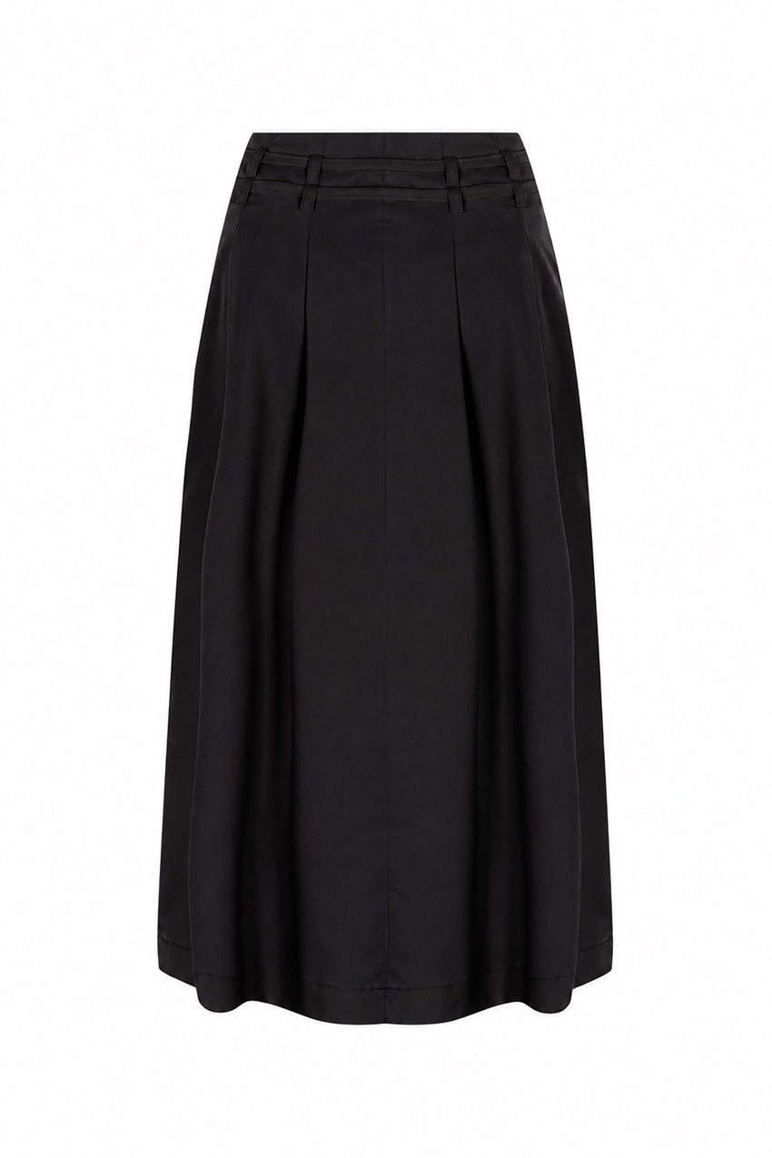 Evelynn Midi Skirt - BLACK