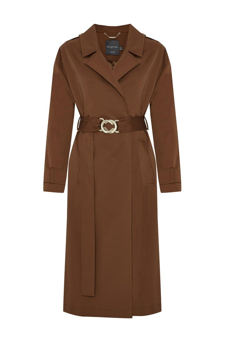 Aisha Belted Trenchcoat – CAMEL