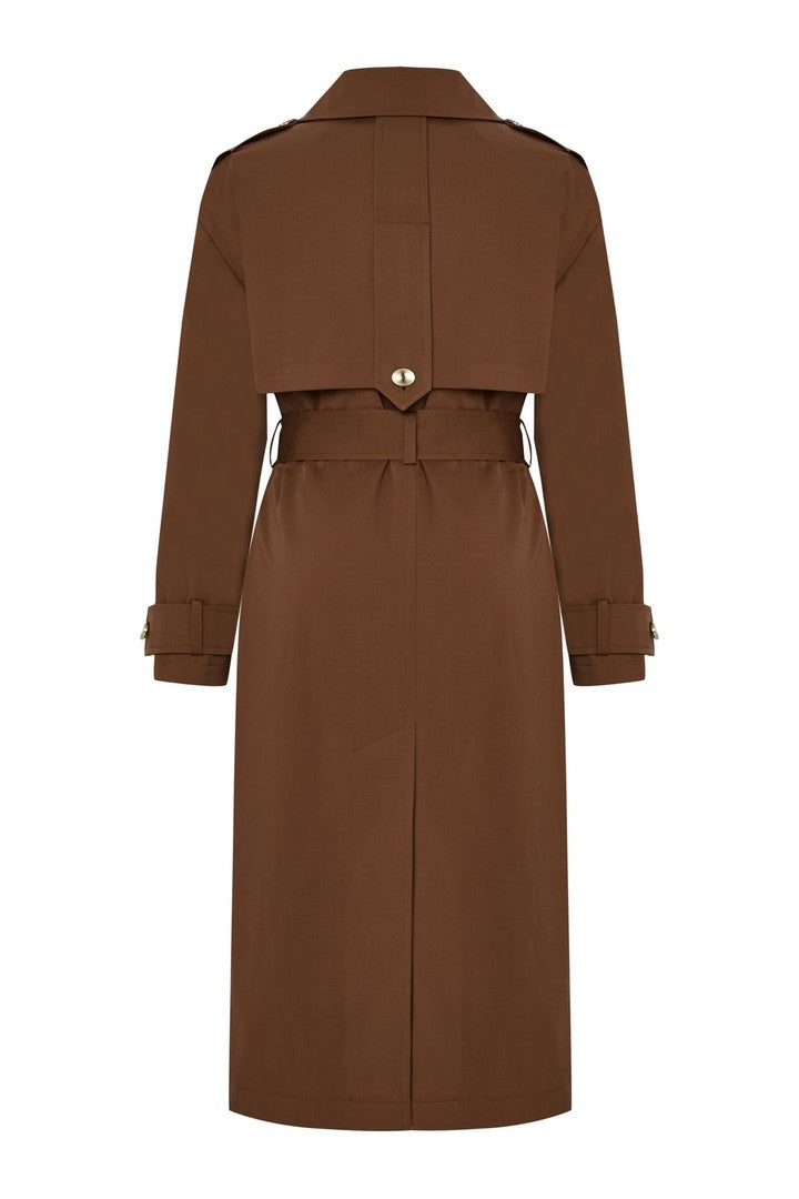 Aisha Belted Trenchcoat – CAMEL