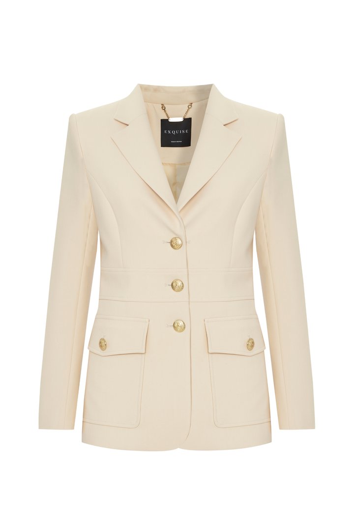 Fitted Pocket Jacket – ECRU