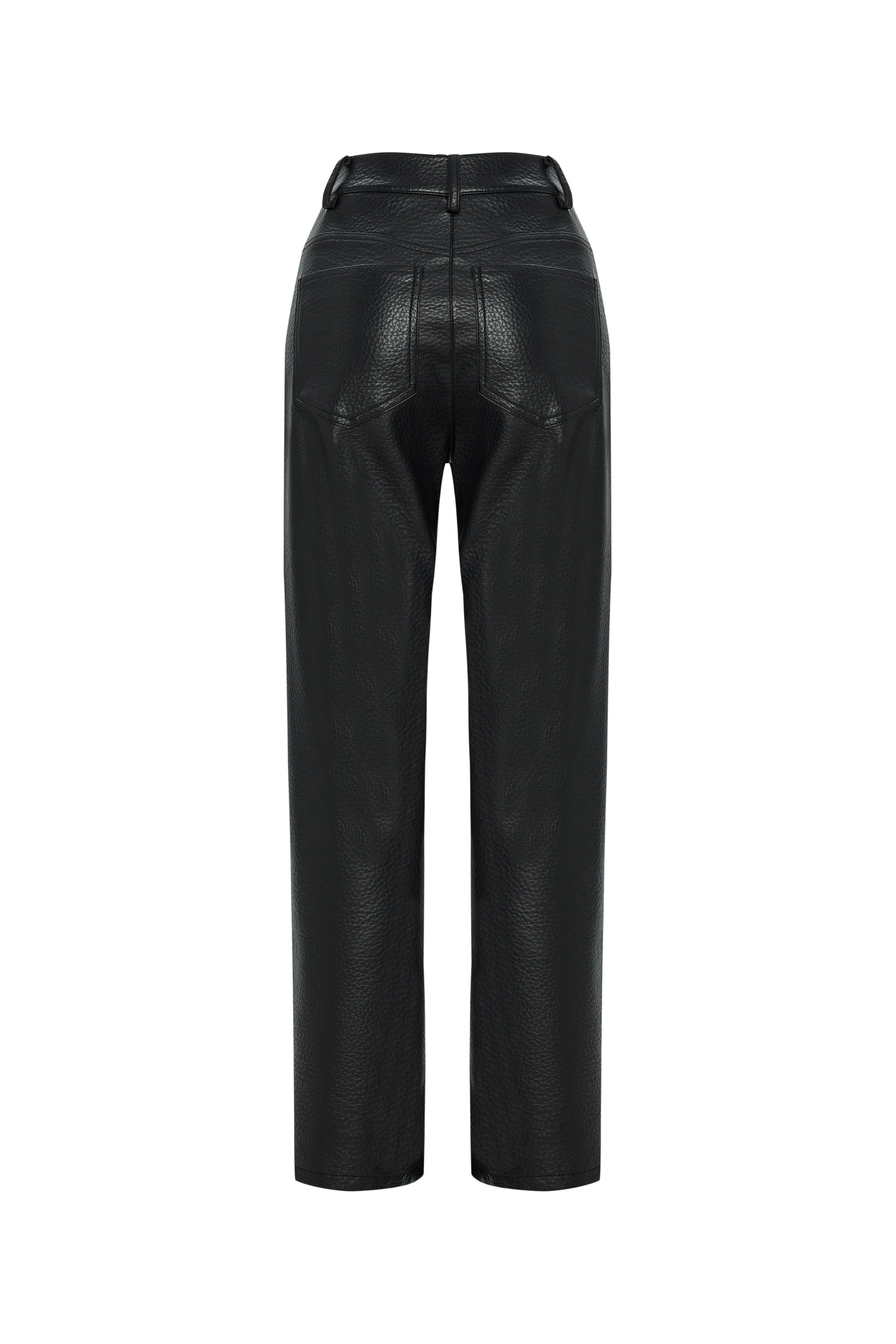 Cut Vegan Leather Pants – BLACK