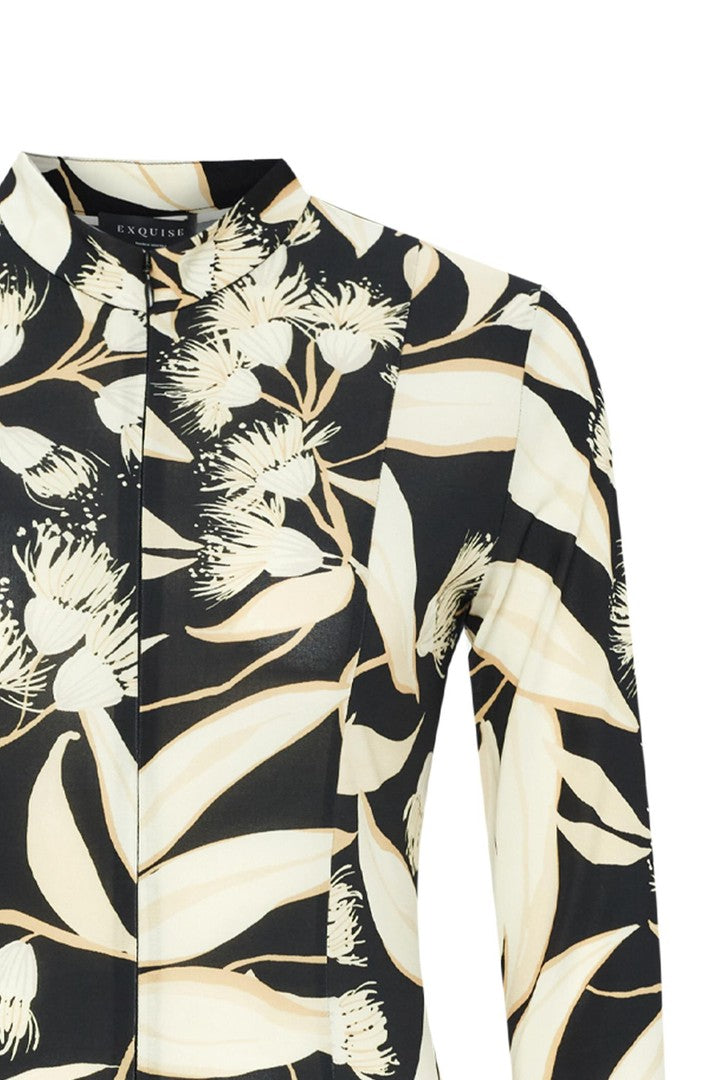 Regular High Neck Floral Maxi Dress - Multi Color