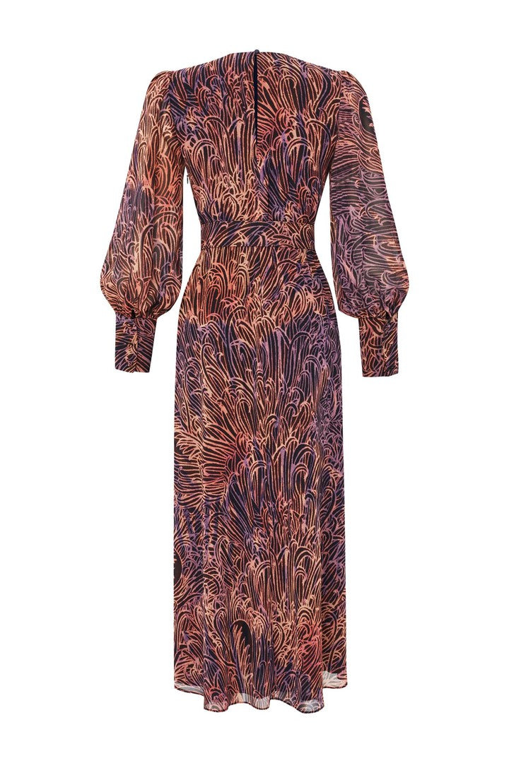 Regular Fit Midi Dress - Multi Color