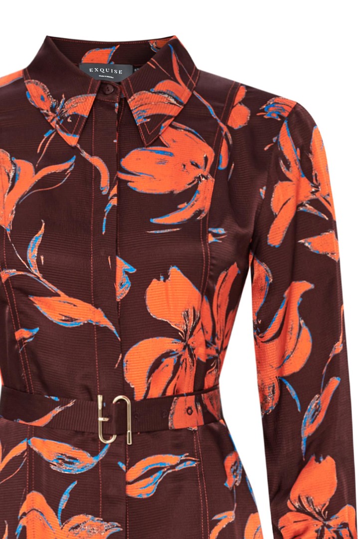 Regular Floral Print Midi Dress - Multi Color