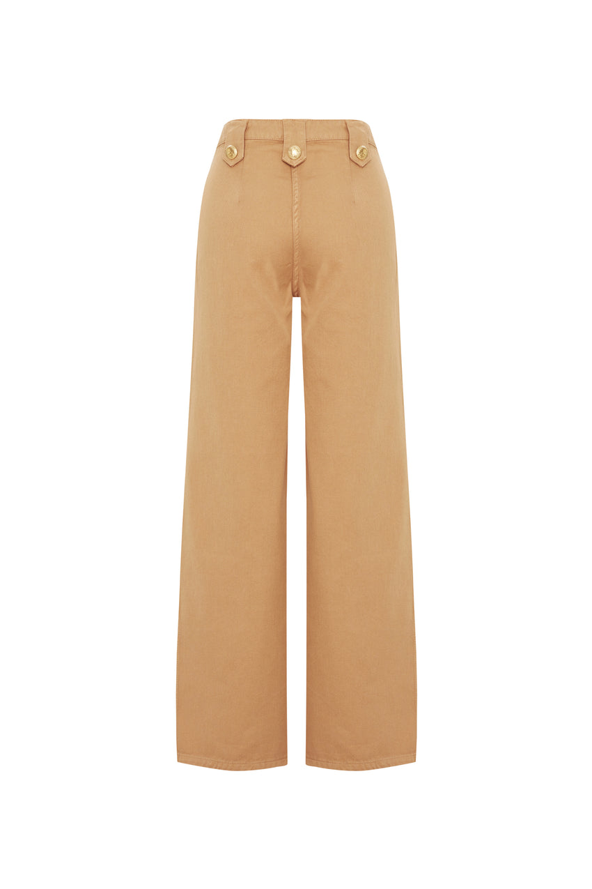 Regular Denim Pants - Camel