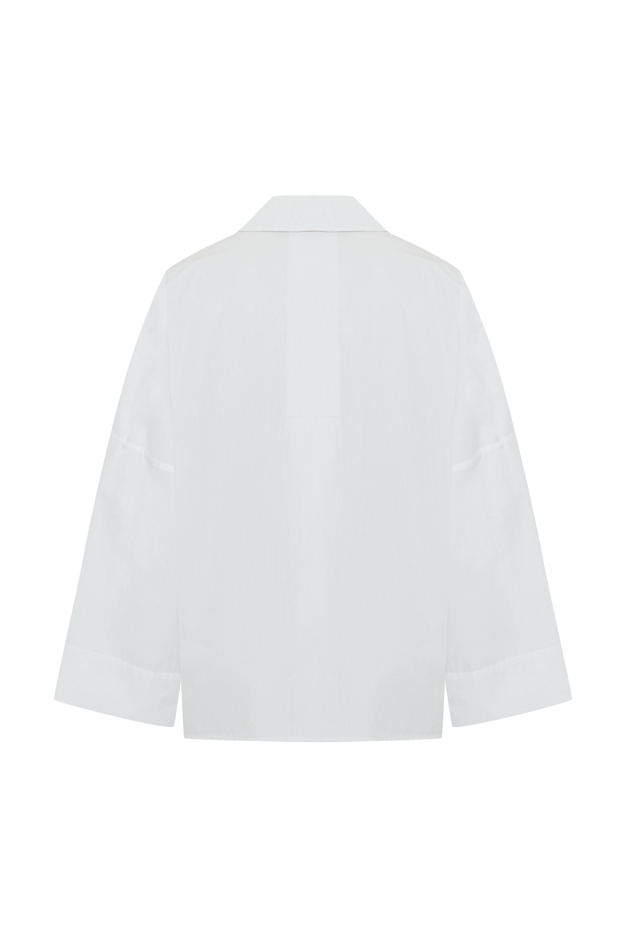 Lucia V Neck Blouse - WHITE