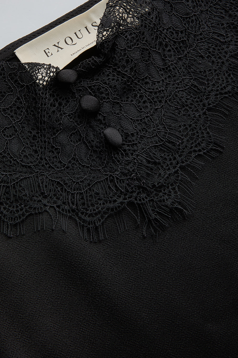 Regular Adjustable Thin Strap Blouse - Black