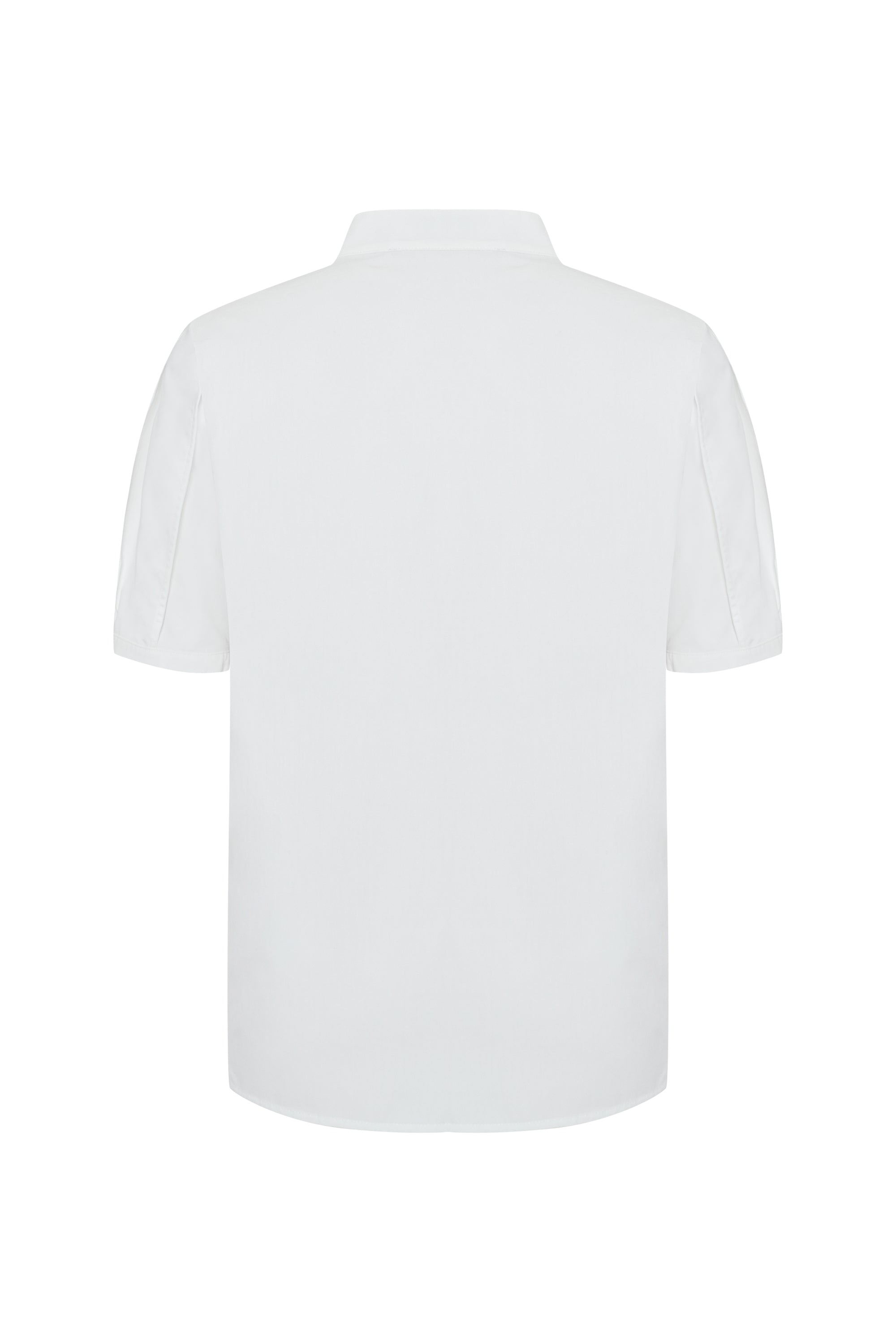 Regular Short Sleeved Blouse - White