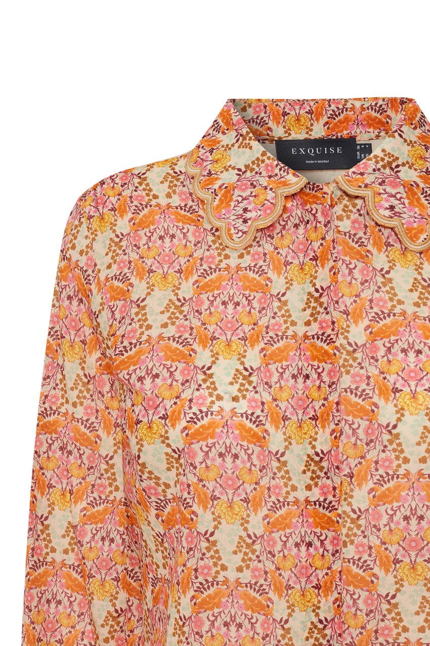 Eloise Collar Floral Shirt - MULTI COLOR