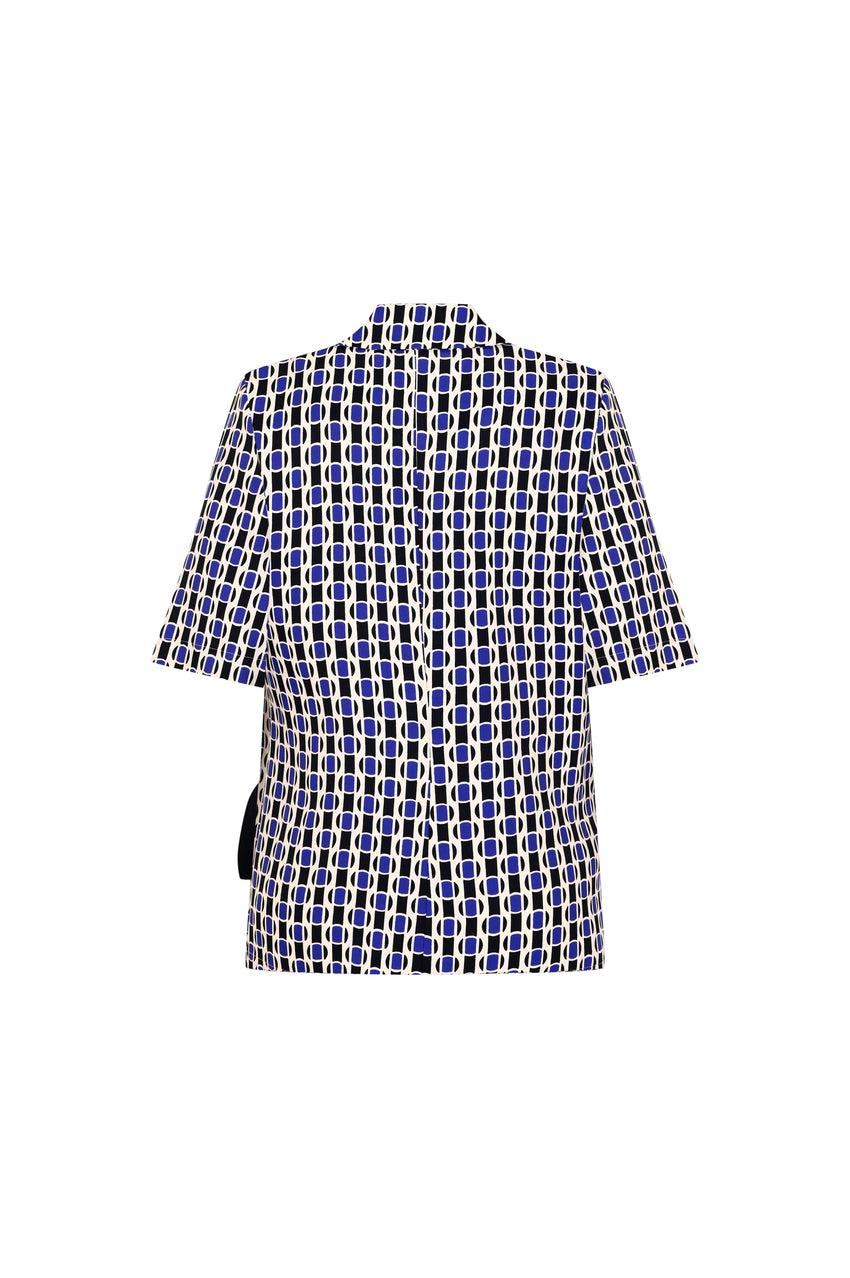 Madeline Belted Wrap Shirt - MULTI COLOR