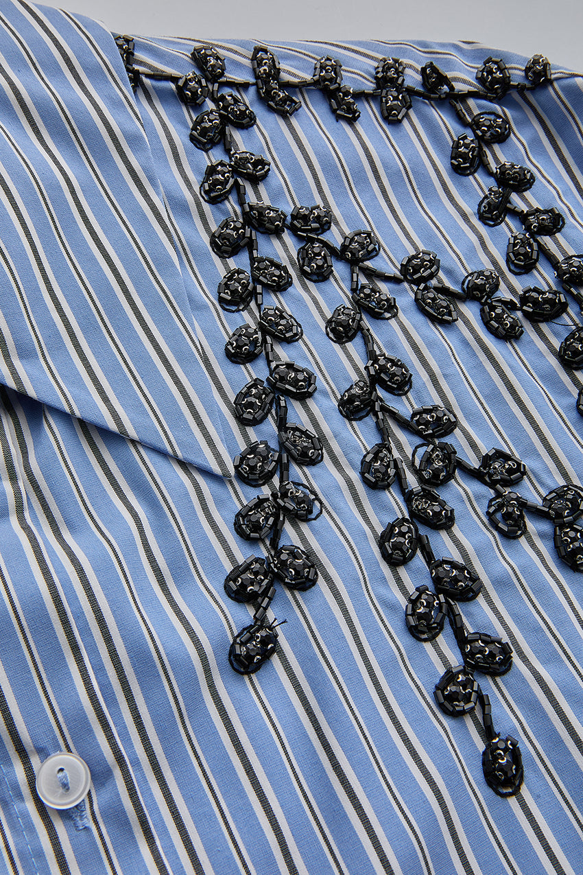 Regular Elegant Beaded Multi Shirt - Multi Color