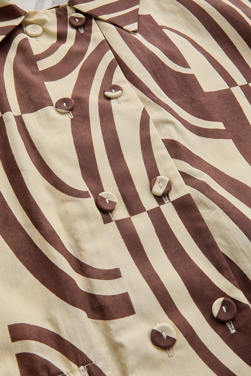 Jocelyn Cotton Shirt - BROWN