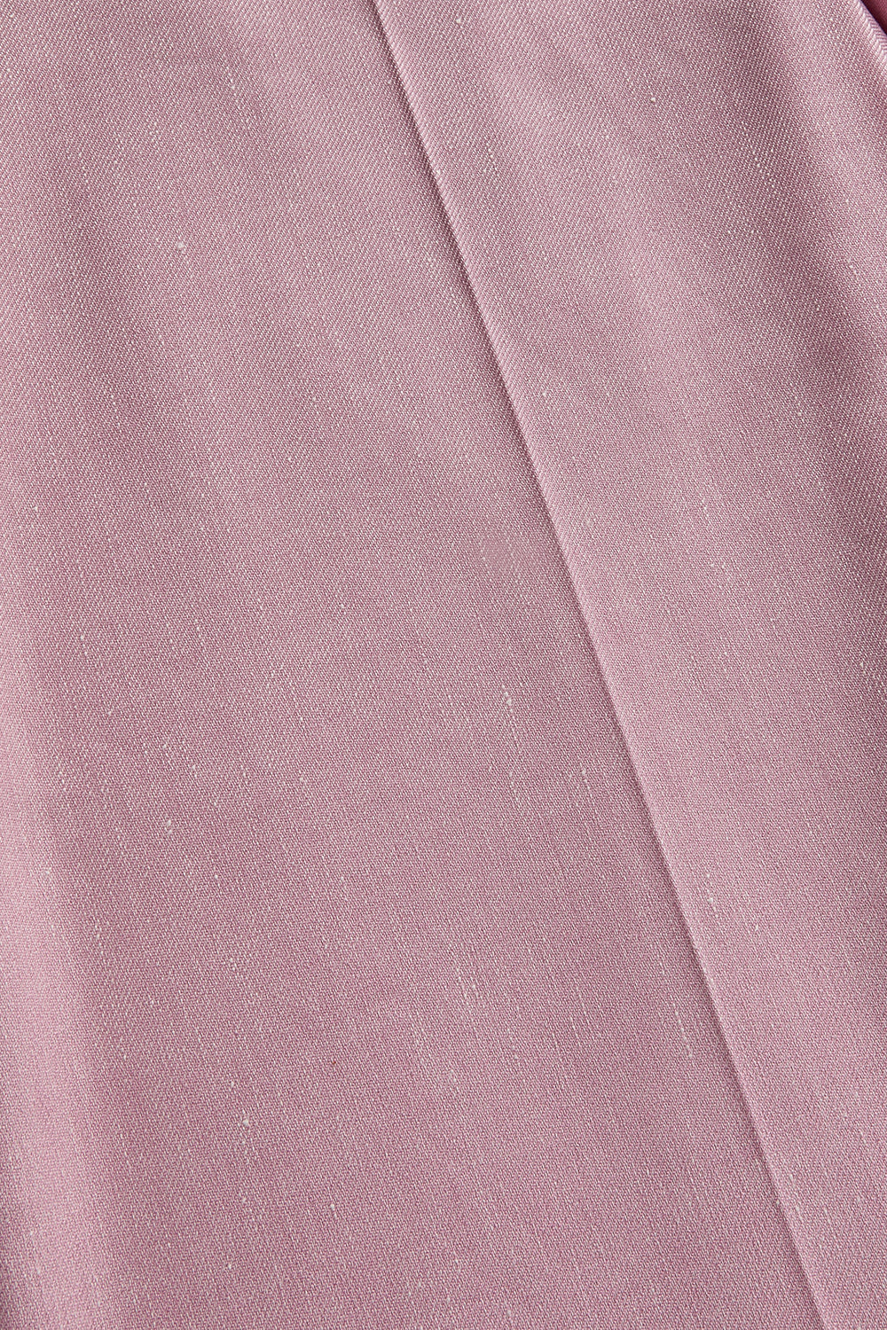 Regular Relaxed Fit Linen Trousers - Pink