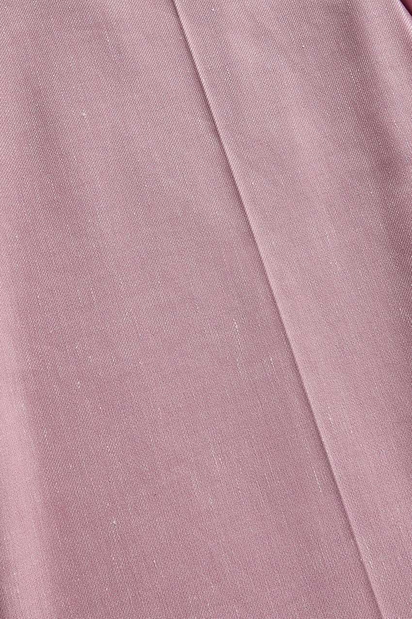 Regular Relaxed Fit Linen Trousers - Pink