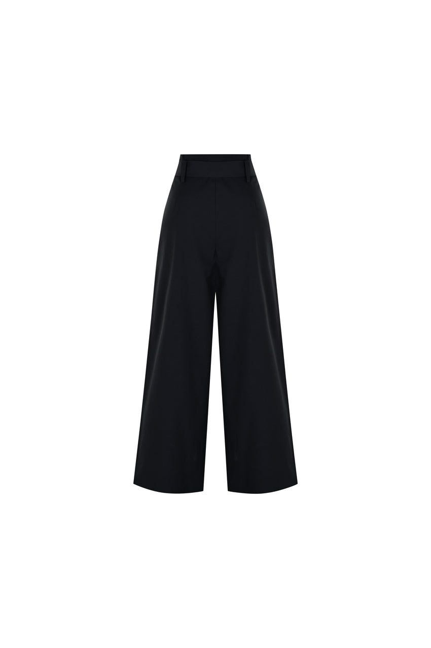 Regular Timeless Structured Trousers - Black