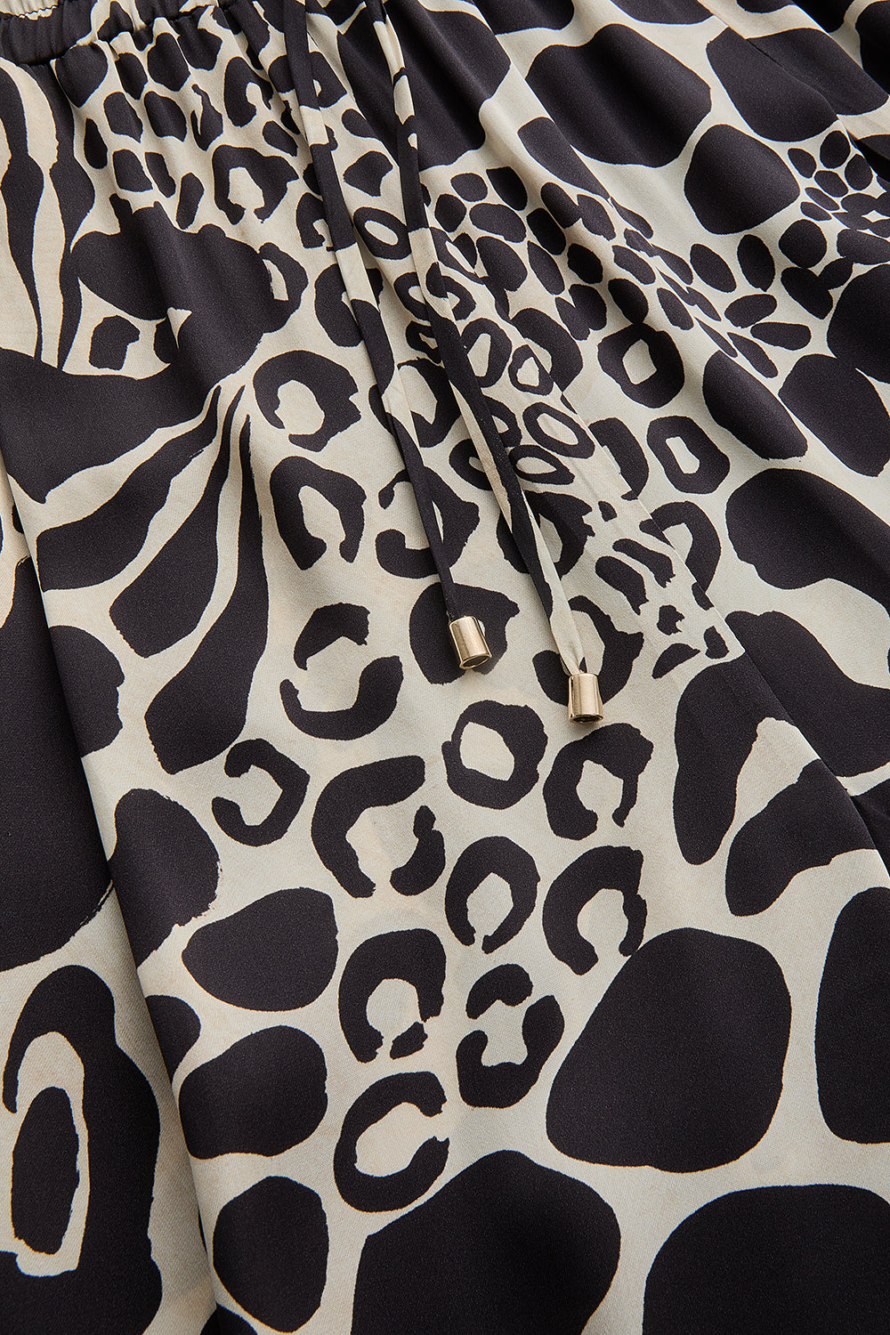 Regular Tailored Linen Palazzo Pants - Black