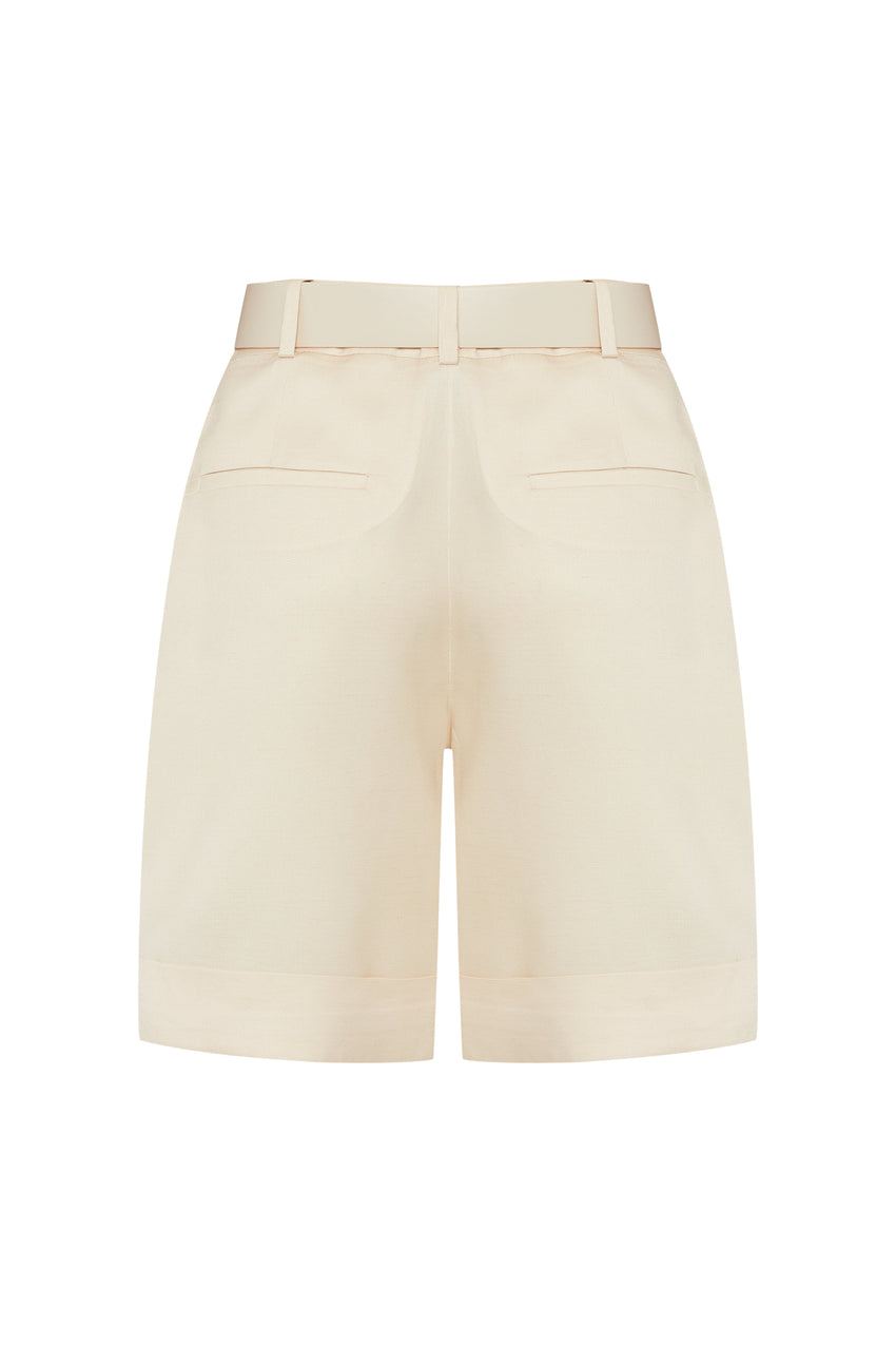 Regular Timeless Wide-Leg Shorts - Ecru