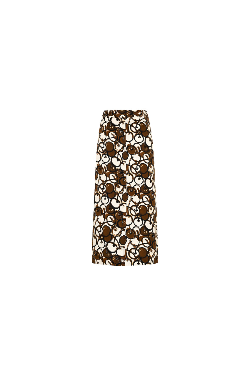 Regular Romantic Flared Midi Skirt - Multi Color