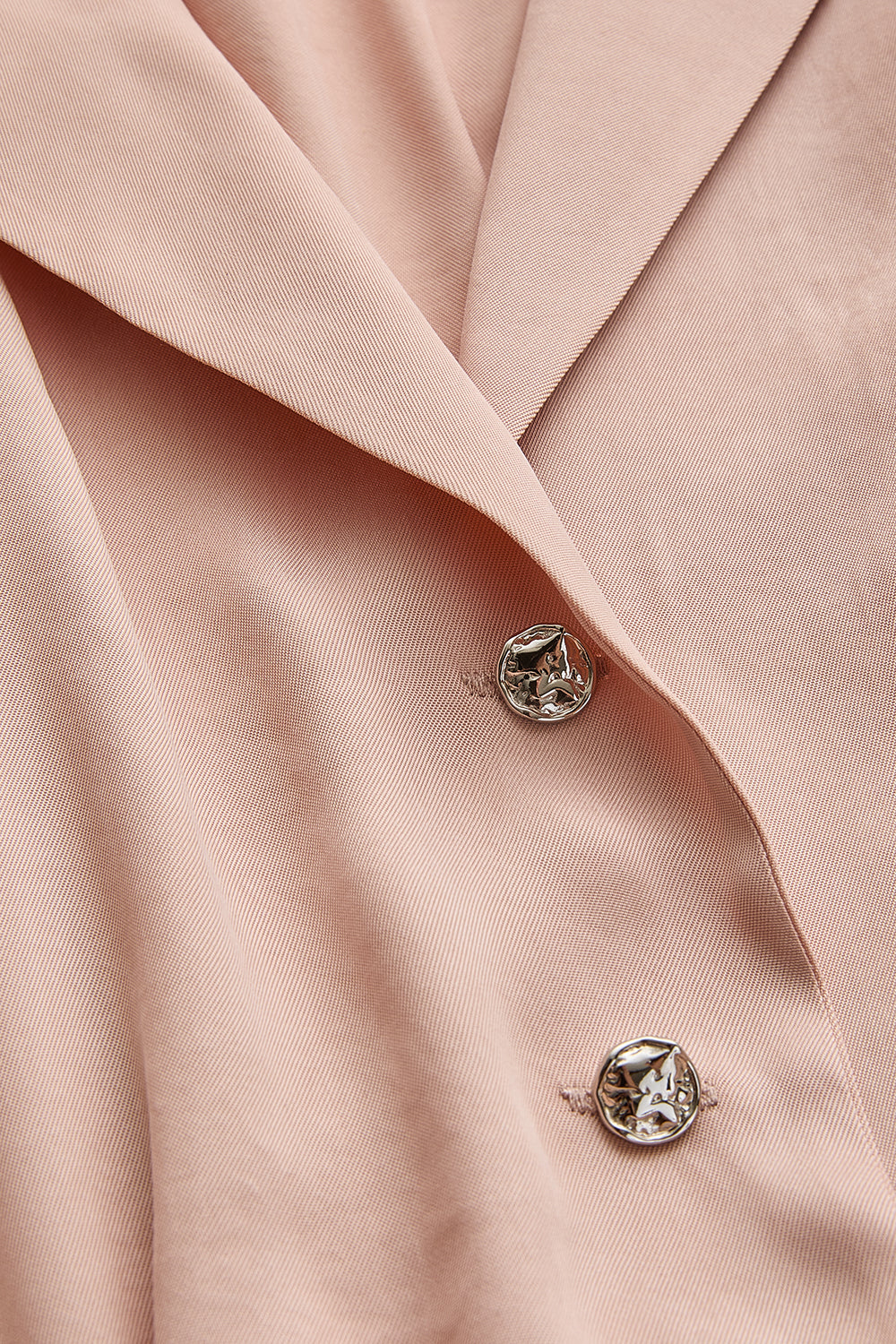 Elliana Buttoned Belted Modal Midi Dress - PINK