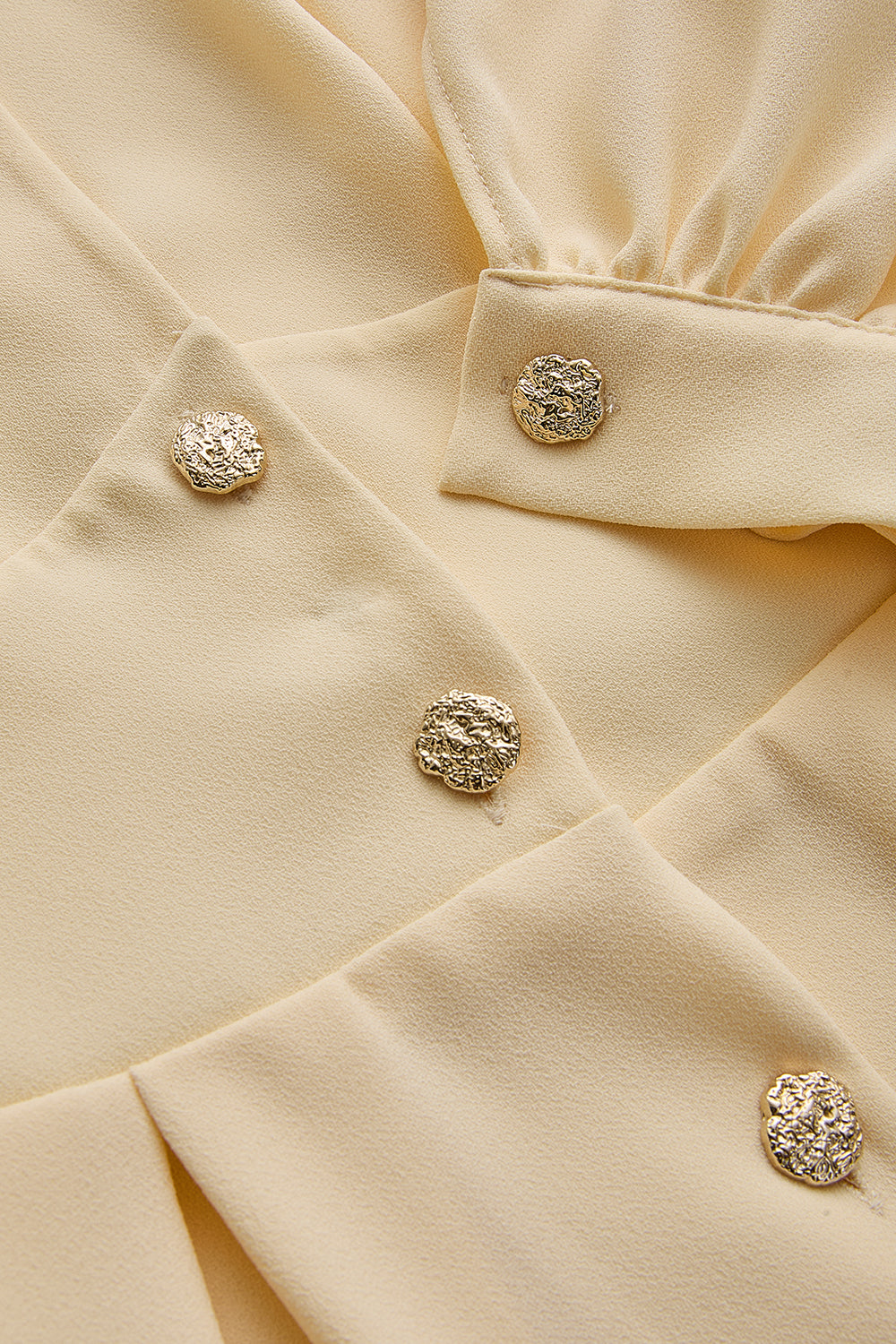 Fitted Waist Short Sleeve Dress - Ecru