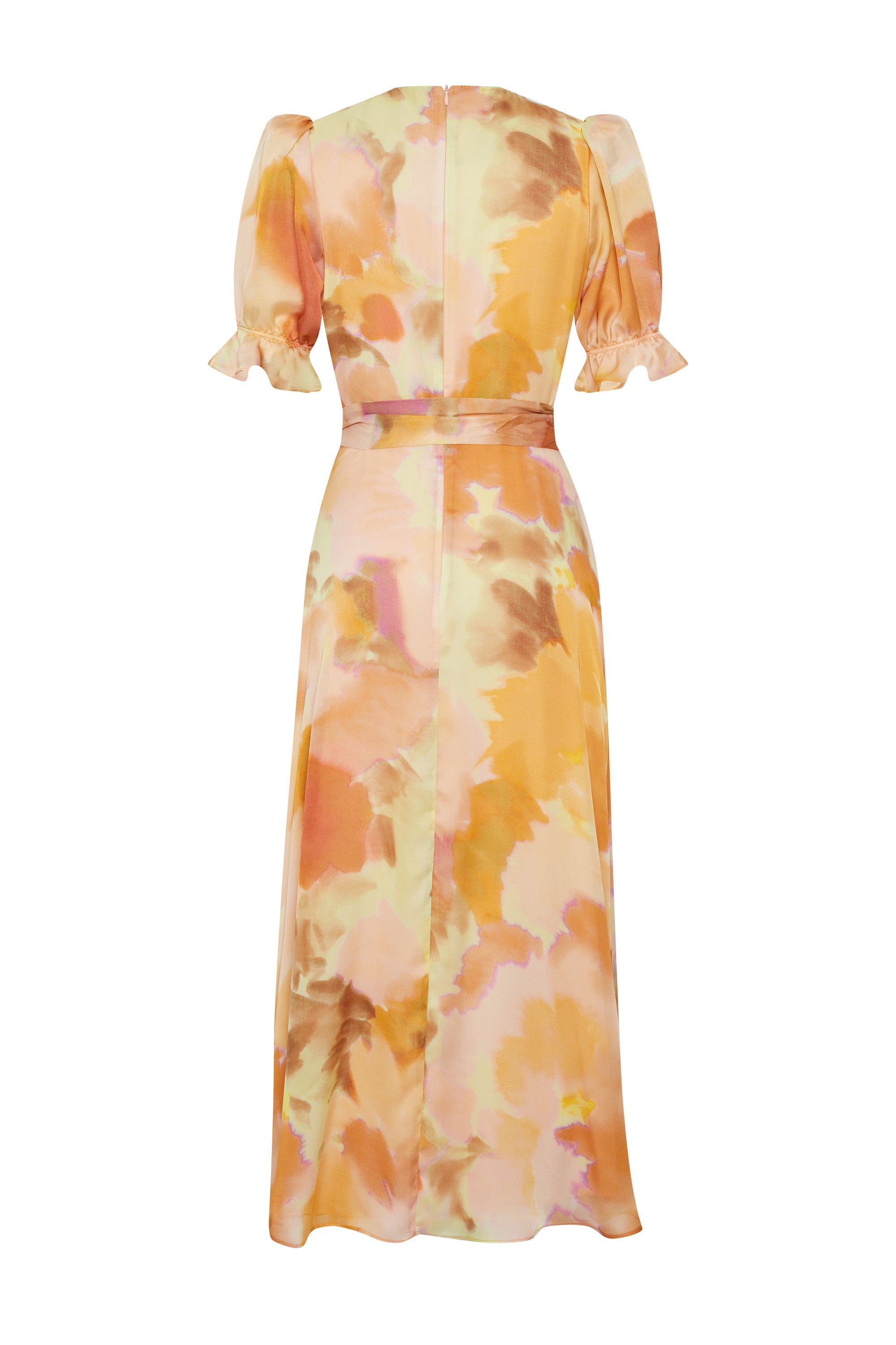 Crew Neck Midi Dress - Multi Color