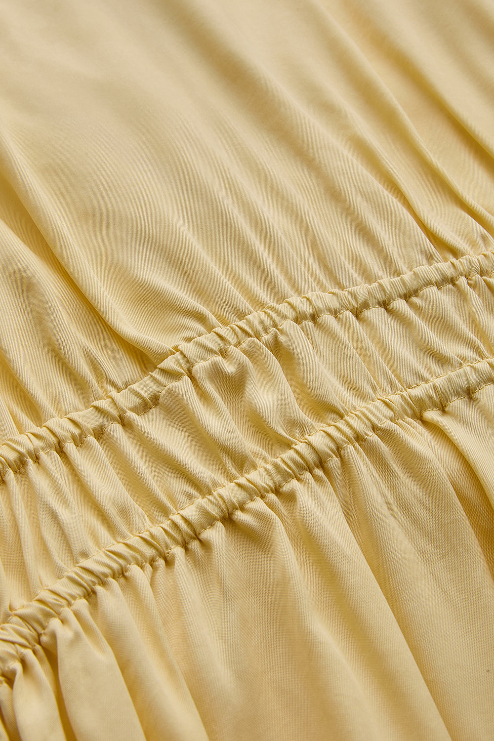 Juliana Drawstring Waist Lyocell Midi Dress - YELLOW