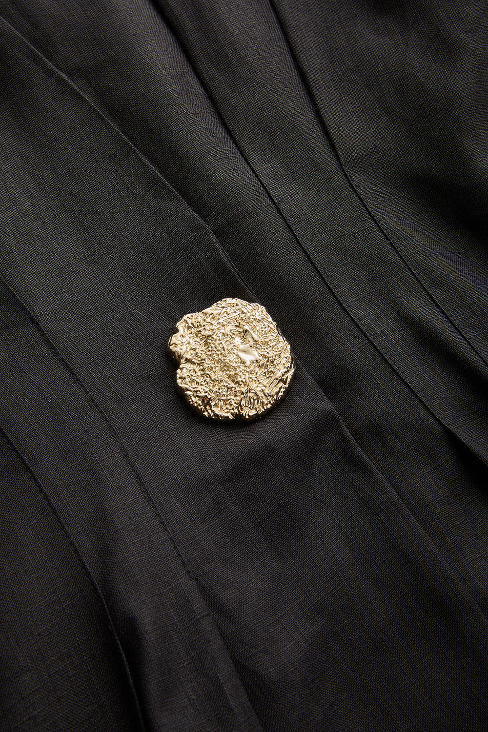 Shirt Collar Dress - BLACK