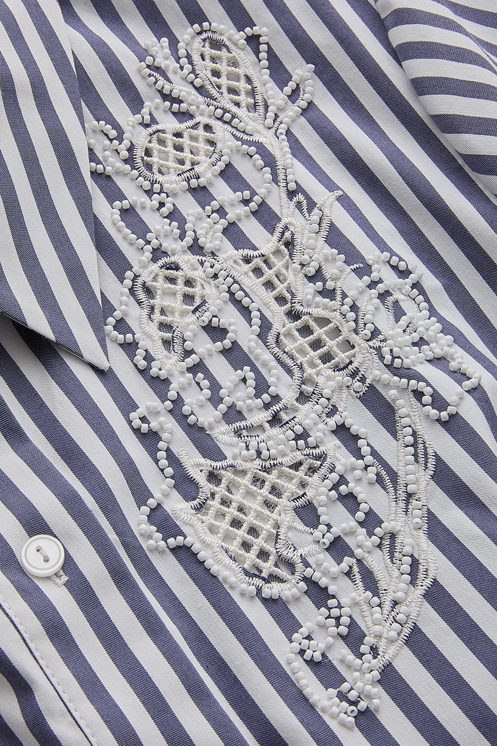 Arielle A Line Shirt Collar Dress - BLUE