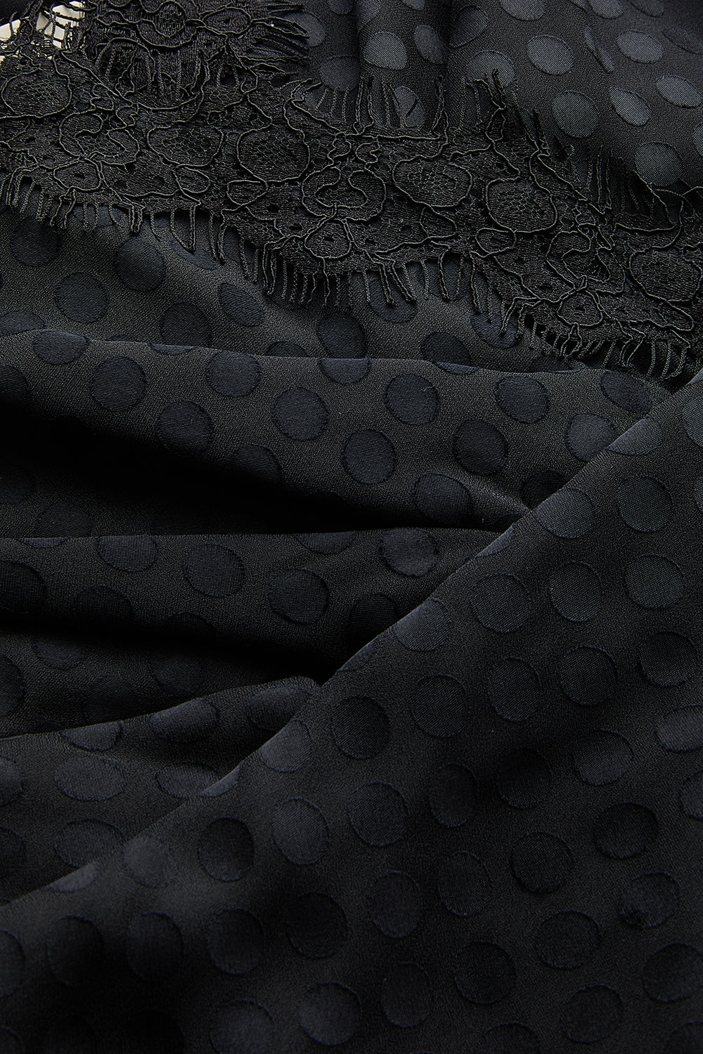 Emely Sleeveless Polka Dot Maxi Dress - BLACK