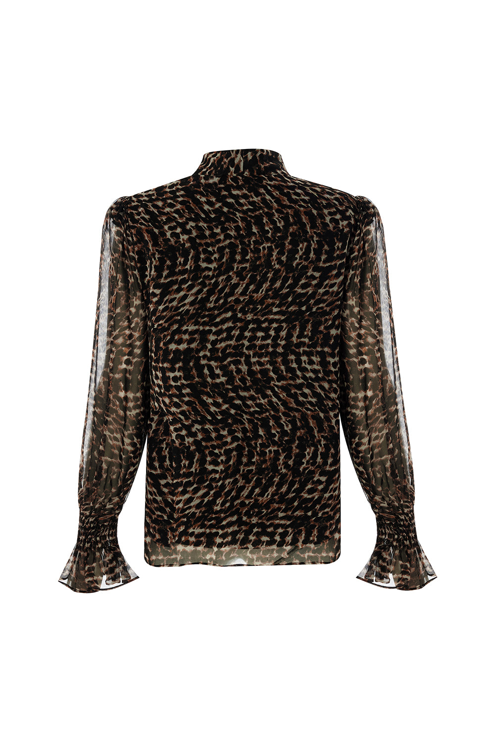 Kara High Neck Chiffon Blouse - MULTI COLOR