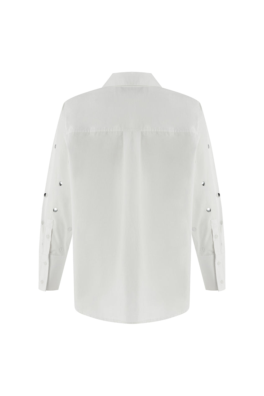 Regular Classic Collar Long Sleeve Shirt - Ecru