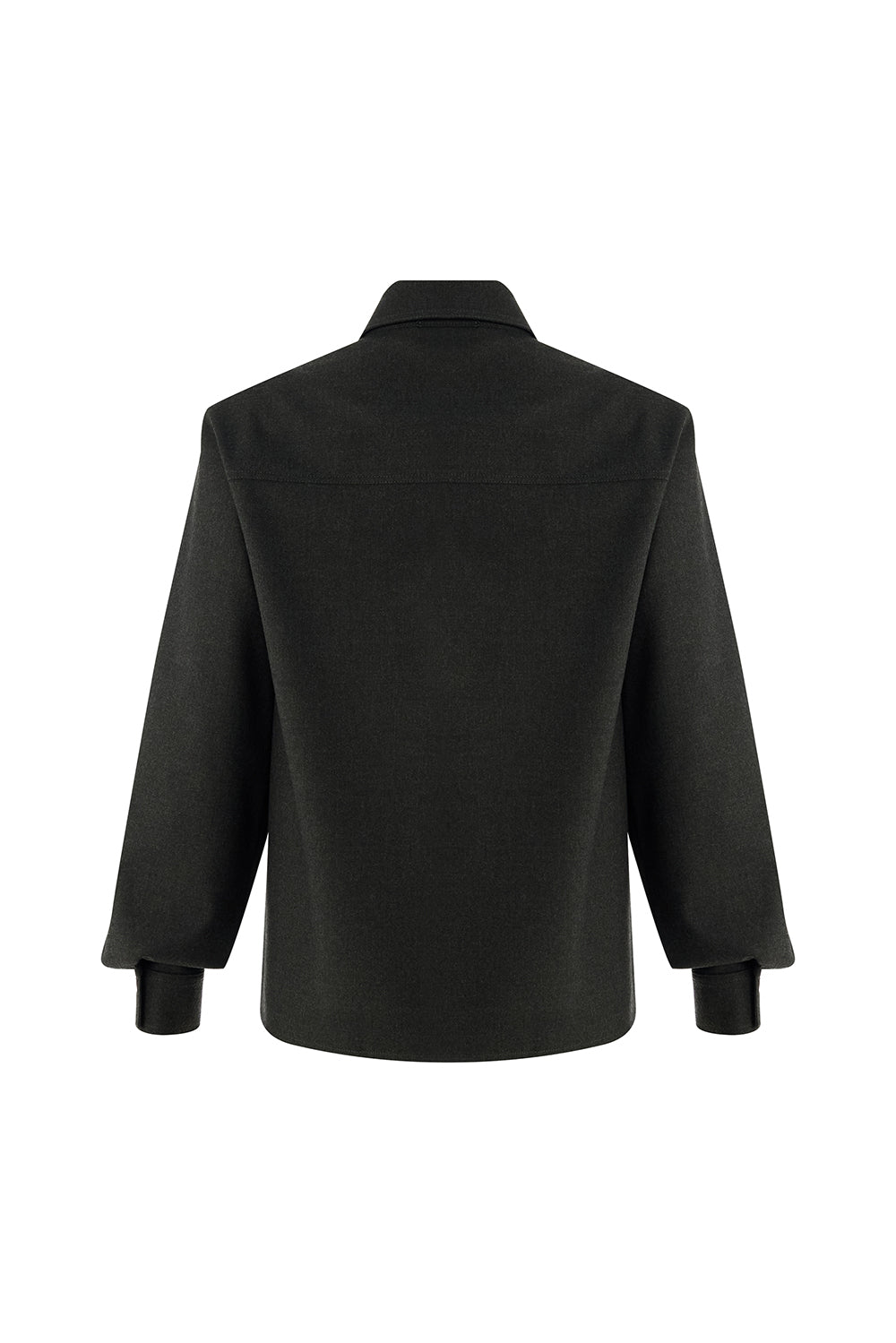 Grey Tailored Pocket Shirt with Classic Collar | Exquise
