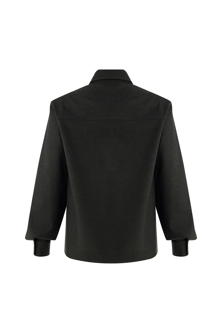 Regular Classic Collar Tailored Shirt - Grey