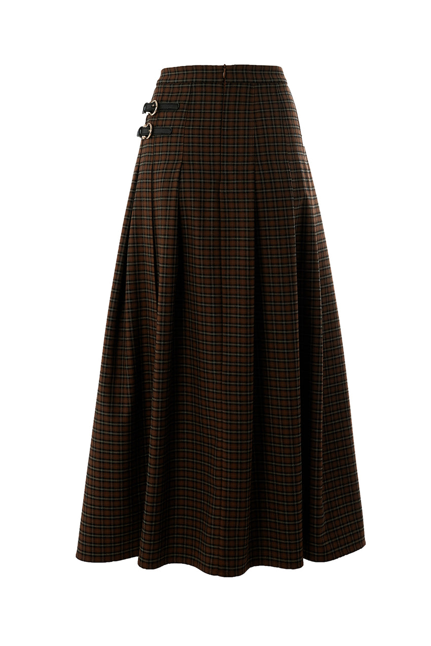 Regular Checked Midi Skirt - Multi Color