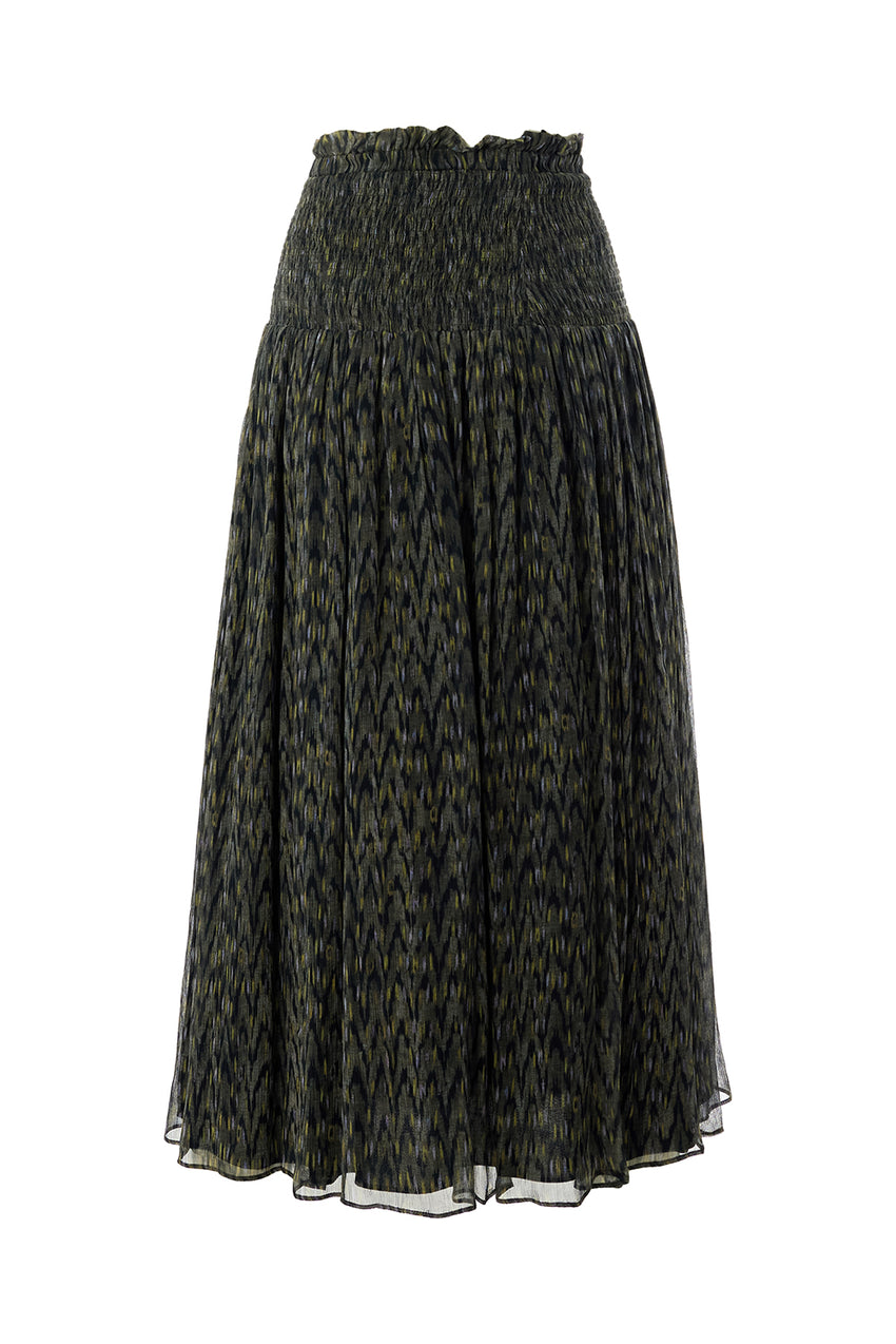 Regular Fit Pleated Midi Skirt - Multi Color
