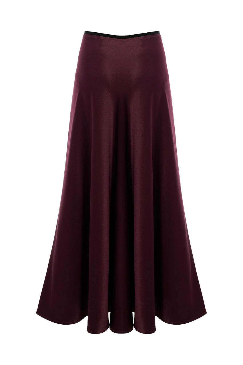 Regular A-Line Midi Skirt - Red