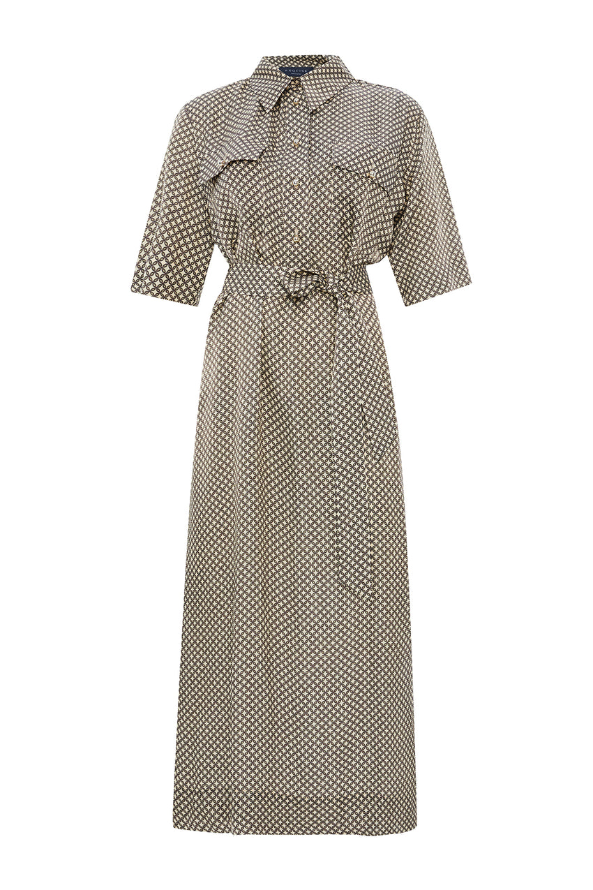 Regular Shirt Collar Dress - Multi Color