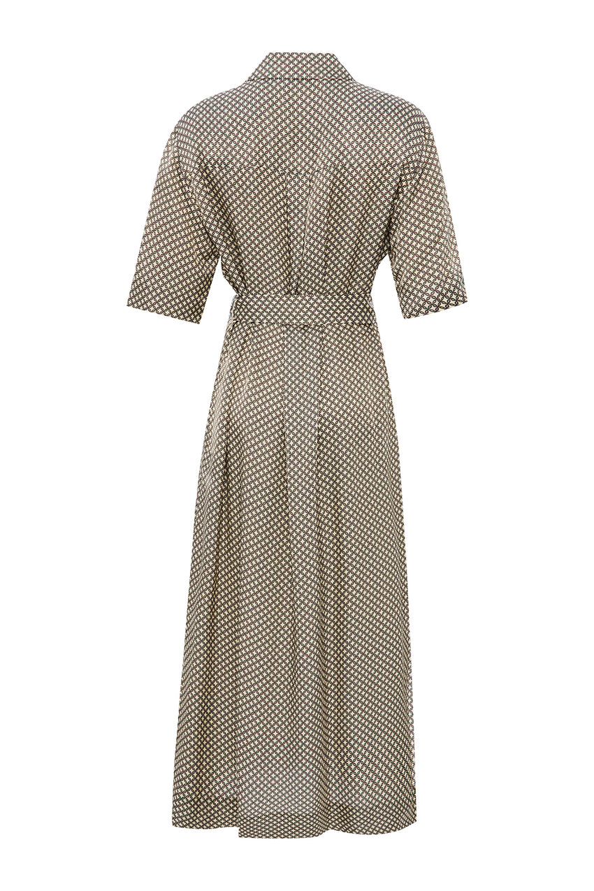 Regular Shirt Collar Dress - Multi Color