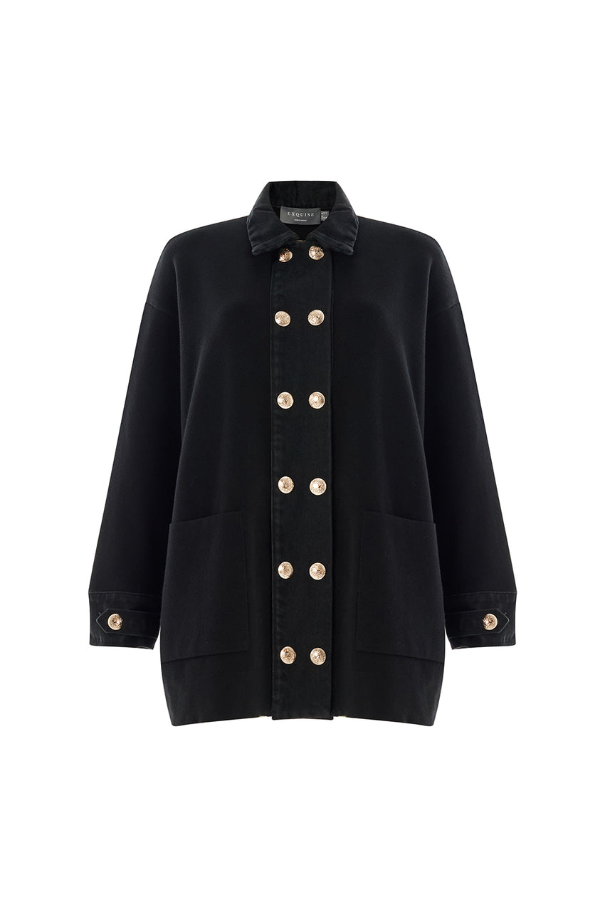 Regular Fit Knit Cardigan - Black