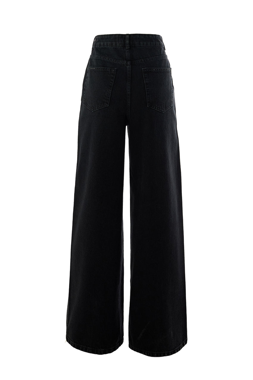 Regular Madalyn Denim Jeans with Pockets - Black