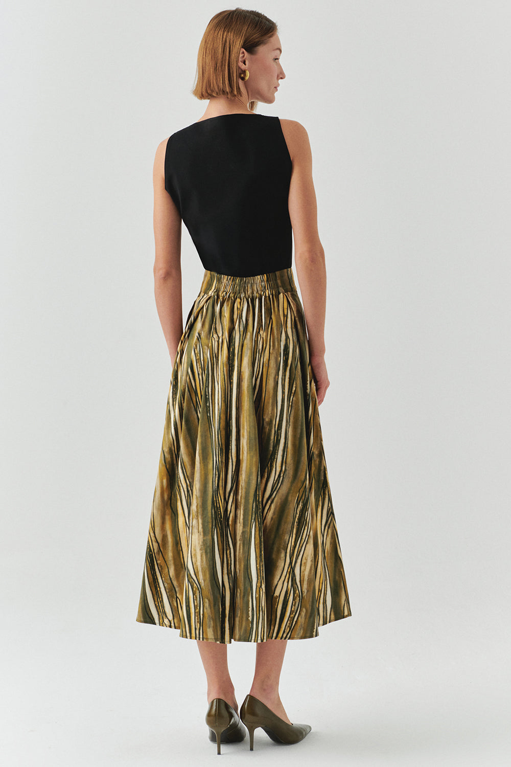 Sloan Multi-Color Striped Pocketed Skirt