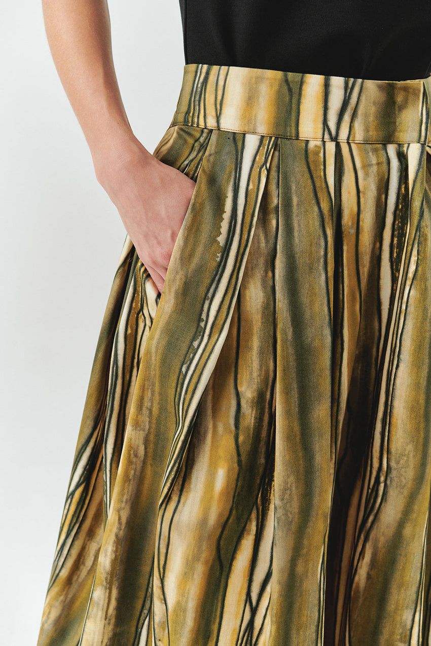 Sloan Multi-Color Striped Pocketed Skirt