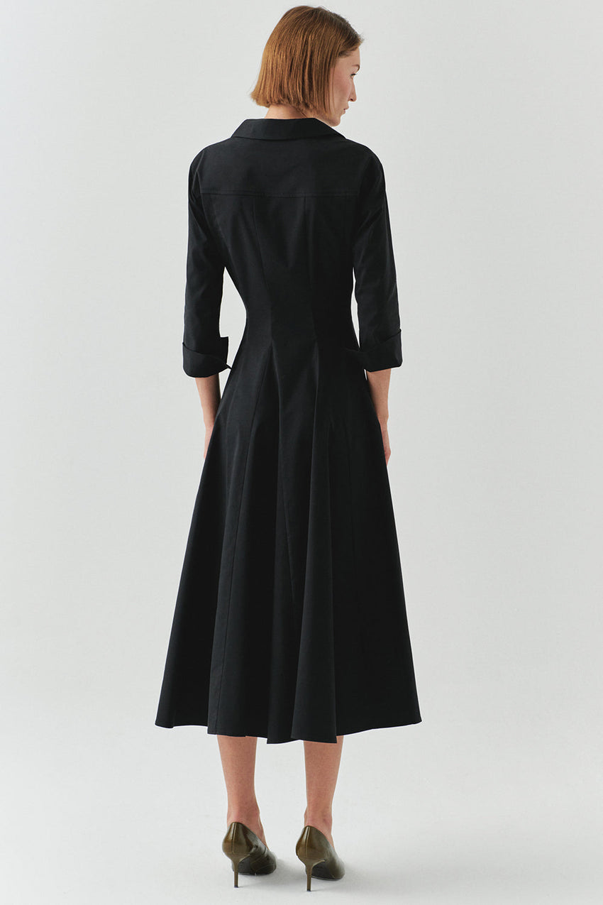 Estelle Pocketed Jacket Collar Dress