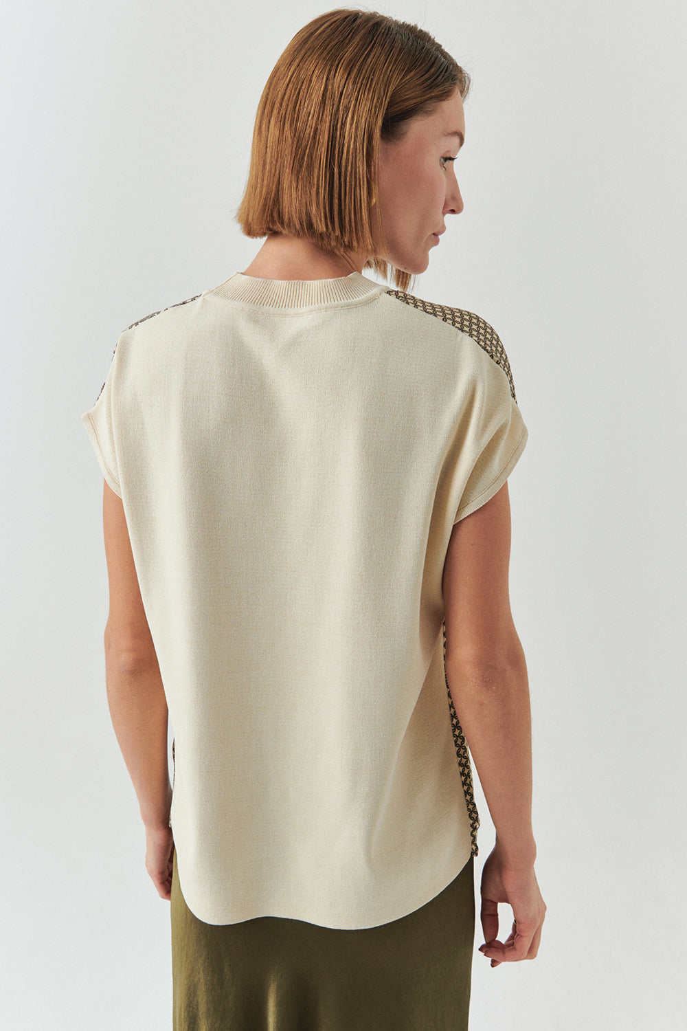 Pennyhort Sleeve Crew Neck Blouse