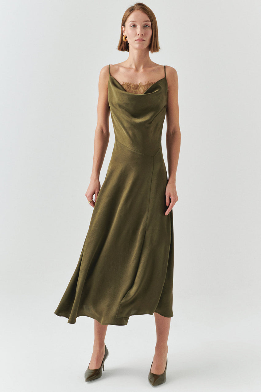 Macy Cowl Neck Sleeveless Dress