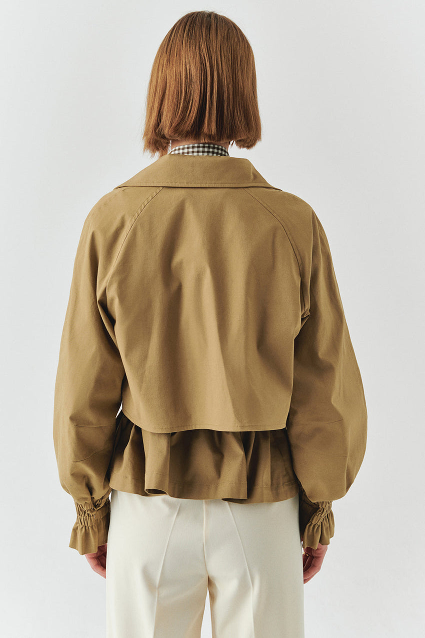 Yareli Trench-Style Shirt Collar Jacket