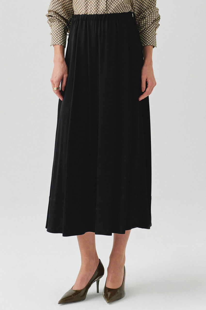 Eilenn Sheer Viscose Maxi Skirt